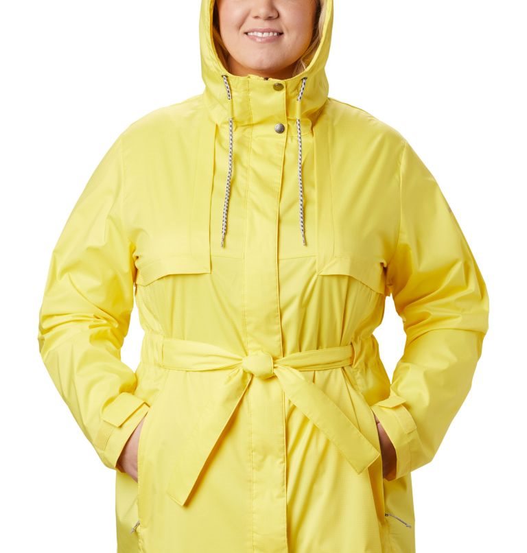 Women's Columbia Pardon My Trench Rain Jackets Yellow | Plus Size CA-K1CA0
